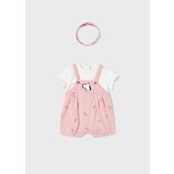 1602  Pelele peto corto y diadema ballet Mayoral. ROPA PARA BEBES ,PREMAMA Y COLEGIAL - DE 0 5 AÑOS INFANTIL VERANO NIÑA