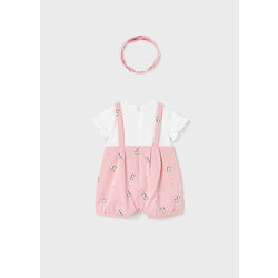 1602  Pelele peto corto y diadema ballet Mayoral. ROPA PARA BEBES ,PREMAMA Y COLEGIAL - DE 0 5 AÑOS INFANTIL VERANO NIÑA