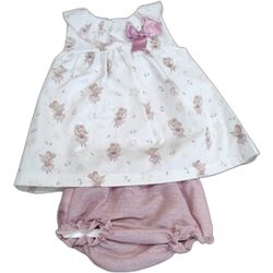 24146 Vestido corto con braga ratitas juliana. ROPA PARA BEBES ,PREMAMA Y COLEGIAL - DE 0 5 AÑOS INFANTIL VERANO NIÑA Vestidos .