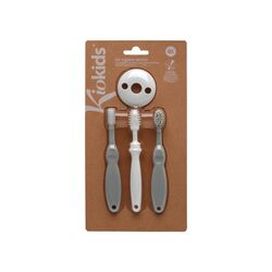 2720 Cepillo de dientes gris Kiokids. PUERICULTURA Y COMPLEMENTOS PARA BEBES - BAÑO ACCESORIOS DE . Color GRIS . 
