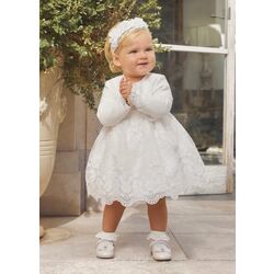 5013 Vestido Organza Bordado Bebé Abel y Lula. ROPA PARA BEBES ,PREMAMA Y COLEGIAL - BAUTIZO Vestidos DE 0 5 AÑOS INFANTIL