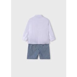 5254 Conjunto Lino Bermuda Rayas Bebé Abel y Lula. ROPA PARA BEBES ,PREMAMA Y COLEGIAL - DE 0 5 AÑOS INFANTIL VERANO NIÑO
