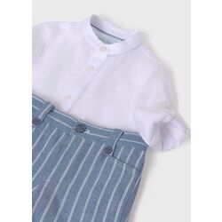 5254 Conjunto Lino Bermuda Rayas Bebé Abel y Lula. ROPA PARA BEBES ,PREMAMA Y COLEGIAL - DE 0 5 AÑOS INFANTIL VERANO NIÑO