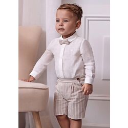 5255 Conjunto Lino Bermuda Rayas Bebé Abel y Lula. ROPA PARA BEBES ,PREMAMA Y COLEGIAL - DE 0 5 AÑOS INFANTIL VERANO NIÑO