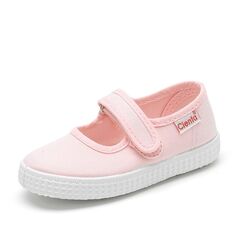 56000 LONETA MERCEDITAS VELCRO ROSA  LISO CIENTA. ZAPATOS PARA BEBE - ZAPATILLAS DE LONETAS CALZADO NIÑA . CALZADO 19. 