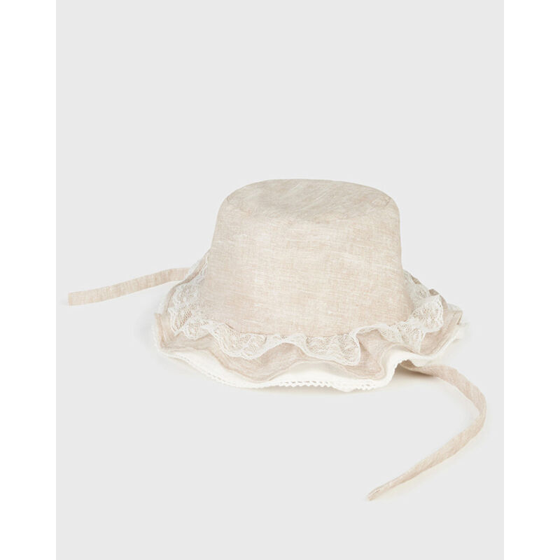 9602  Gorro ceremonia Crudo Mayoral. ROPA PARA BEBES ,PREMAMA Y COLEGIAL - DE 0 5 AÑOS COMPLEMENTOS . VISERAS Y GORROS  44 CM. 