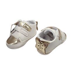9638  Deportivas mariposa Crudo Mayoral. ZAPATOS PARA BEBE - CALZADO Peuca de Niña OUTLET . CALZADO 16. 