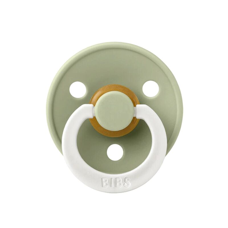 Chupete BIBS Colour Round Sage GLOW 0-6 M  BIBS. PUERICULTURA Y COMPLEMENTOS PARA BEBES - PORTEO LACTANCIA TETINAS ACCESORIOS