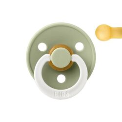Chupete BIBS Colour Round Sage GLOW 0-6 M  BIBS. PUERICULTURA Y COMPLEMENTOS PARA BEBES - PORTEO LACTANCIA TETINAS ACCESORIOS