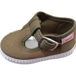 LONETA 51000 ZAPATILLA PEPITO LISA KAKI CIENTA. ZAPATOS PARA BEBE - ZAPATILLAS DE LONETAS CALZADO NIÑA NIÑO . CALZADO 18. 