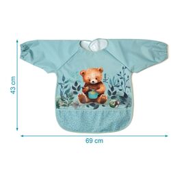 03750 Babero impermeable salvia kiokids. PUERICULTURA Y COMPLEMENTOS PARA BEBES - COMIDA BABEROS . Color Verde. 