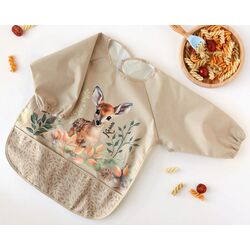 04240 Babero impermeable beige kiokids. PUERICULTURA Y COMPLEMENTOS PARA BEBES - COMIDA BABEROS . Color Beige. 