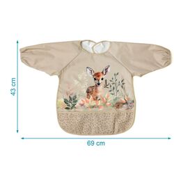04240 Babero impermeable beige kiokids. PUERICULTURA Y COMPLEMENTOS PARA BEBES - COMIDA BABEROS . Color Beige. 