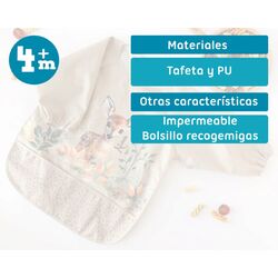 04240 Babero impermeable beige kiokids. PUERICULTURA Y COMPLEMENTOS PARA BEBES - COMIDA BABEROS . Color Beige. 