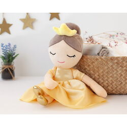 04339 Muñeca  Princesa 40cm dorado kiokids. JUGUETES PARA BEBE - PELUCHES Y MUÑECOS PRIMEROS . Color Amarillo. 