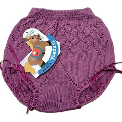0012/12 BRAGA DE PERLE BEBE LILA YOEDU. ROPA PARA BEBES ,PREMAMA Y COLEGIAL - DE 0 5 AÑOS INTERIOR OUTLET . Color Berenjena.