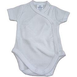 1017 BODY CRUZADO MANGA CORTA BLANCO MOMO. ROPA PARA BEBES ,PREMAMA Y COLEGIAL - DE 0 5 AÑOS INTERIOR Bodys . TALLAS 00 MESES. 