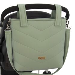661134 TALEGA POLIPIEL ARTESANIA ROSY. COCHECITOS-CARRICOCHES PARA BEBE SACOS Y TEXTILES BOLSOS ,TALEGAS MALETAS . Color verde. 