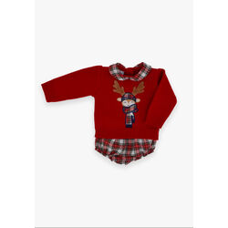 3024MA-265 CONJUNTO 2/P BRAGA FAM. ESCOCESA ROJO 36 SARDÓN. ROPA PARA BEBES ,PREMAMA Y COLEGIAL - DE 0 5 AÑOS INVIERNO Conjuntos