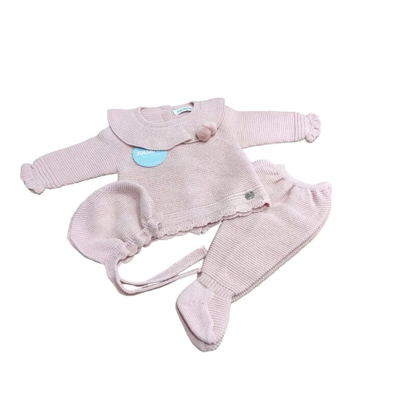 24566 CONJUNTO 3.P LIN VOLANTE LIN JULIANA. ROPA PARA BEBES ,PREMAMA Y COLEGIAL - DE 0 5 AÑOS INVIERNO Conjuntos Punto . TALLAS