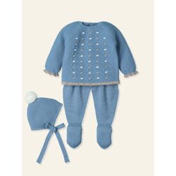 9402 Traje 3P Canesú menguado punto por punto ACUNAR MAC ILUSION. ROPA PARA BEBES ,PREMAMA Y COLEGIAL - DE 0 5 AÑOS INVIERNO