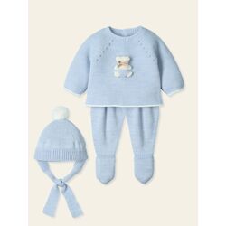 9405 Traje 3P Canesú ESPECIAL menguado osito nube  "SOÑAR" MAC ILUSION. ROPA PARA BEBES ,PREMAMA Y COLEGIAL - DE 0 5 AÑOS