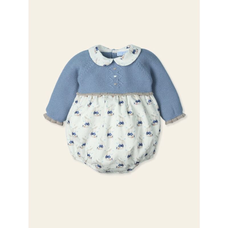 9463 Pelele Punto y tejido estampado conejito "ACUNAR" MAC ILUSION. ROPA PARA BEBES ,PREMAMA Y COLEGIAL - DE 0 5 AÑOS INVIERNO