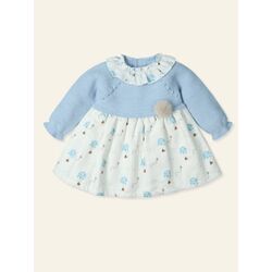 9471 Vestido Punto tejido estampado oso globitos "SOÑAR"  MAC ILUSION. ROPA PARA BEBES ,PREMAMA Y COLEGIAL - DE 0 5 AÑOS