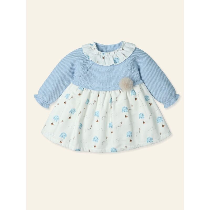 9471 Vestido Punto tejido estampado oso globitos "SOÑAR"  MAC ILUSION. ROPA PARA BEBES ,PREMAMA Y COLEGIAL - DE 0 5 AÑOS