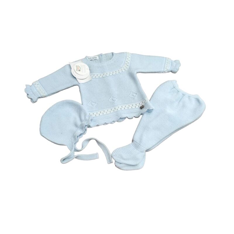 24547 CONJUNTO 3.P LIN ROMBOS PASACINTAS JULIANA. ROPA PARA BEBES ,PREMAMA Y COLEGIAL - DE 0 5 AÑOS INVIERNO Conjuntos Punto