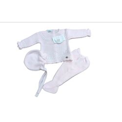 24547 CONJUNTO 3.P LIN ROMBOS PASACINTAS JULIANA. ROPA PARA BEBES ,PREMAMA Y COLEGIAL - DE 0 5 AÑOS INVIERNO Conjuntos Punto