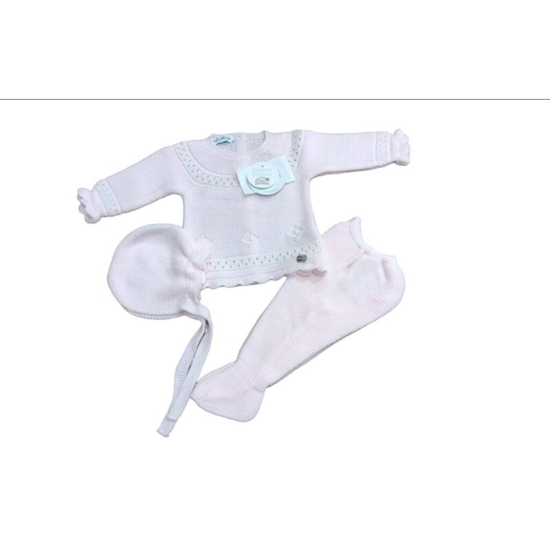 24547 CONJUNTO 3.P LIN ROMBOS PASACINTAS JULIANA. ROPA PARA BEBES ,PREMAMA Y COLEGIAL - DE 0 5 AÑOS INVIERNO Conjuntos Punto