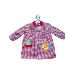13 MANDILON ROJO ZOO GARVEL. ROPA PARA BEBES ,PREMAMA Y COLEGIAL - COLEGIO ,MANDILONES, MOCHILAS CON BOTONES . TALLAS 12 meses. 