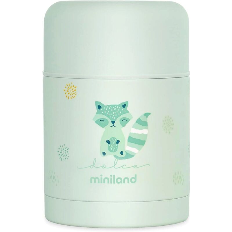 89489 TERMO DE SOLIDOS 600ML MINILAND. PUERICULTURA Y COMPLEMENTOS PARA BEBES - COMIDA TERMOS RECIPIENTES . Color Verde. 