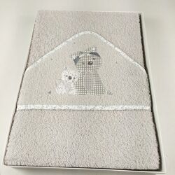 10399 capa de baño gris de 1 x 1. PUERICULTURA Y COMPLEMENTOS PARA BEBES - BAÑO TOALLAS CAPAS DE . Color GRIS . 