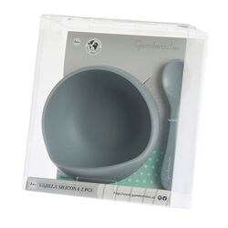 10733 Vajillas de silicona de tres piezas Gamberritos. PUERICULTURA Y COMPLEMENTOS PARA BEBES - COMIDA VAJILLAS CUBIERTOS .