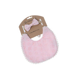 10754 Babero con lazo de 20x20 Gamberritos. PUERICULTURA Y COMPLEMENTOS PARA BEBES - COMIDA BABEROS . Color Rosa. 