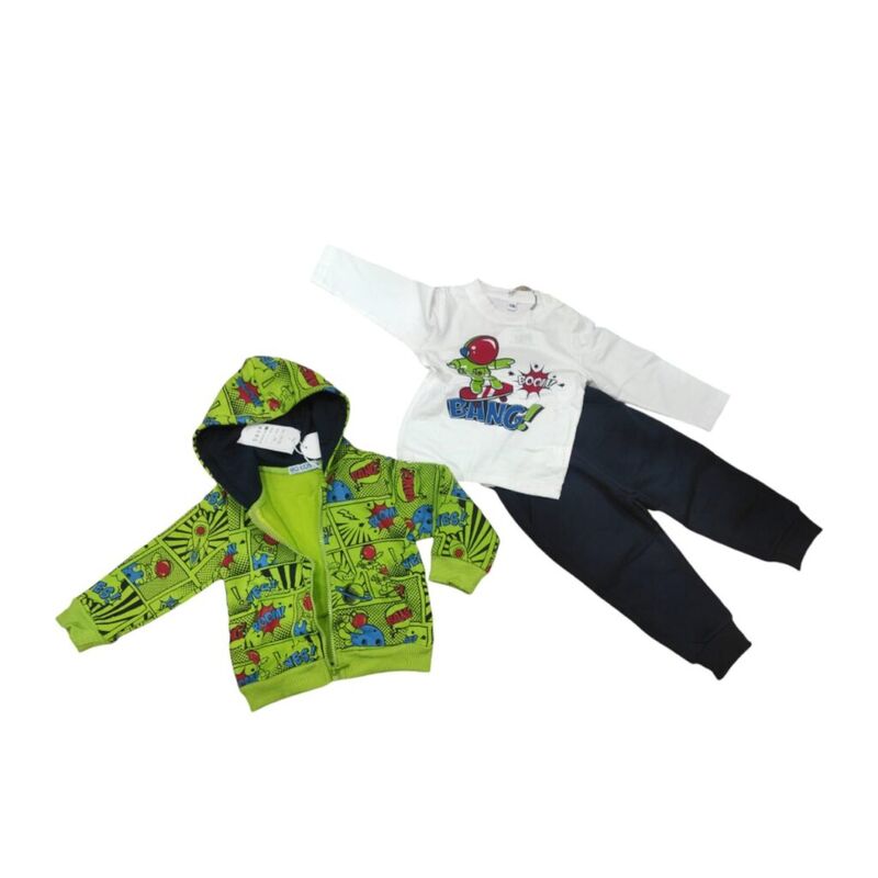 1124 Conjunto de tres piezas niño garvel. ROPA PARA BEBES ,PREMAMA Y COLEGIAL - DE 0 5 AÑOS INVIERNO . TALLAS 12 meses. 