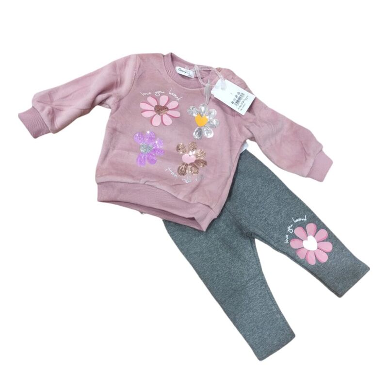 2728 Conjunto  niña Garvel. ROPA PARA BEBES ,PREMAMA Y COLEGIAL - DE 0 5 AÑOS INVIERNO NIÑA Conjuntos . TALLAS 12 meses. 