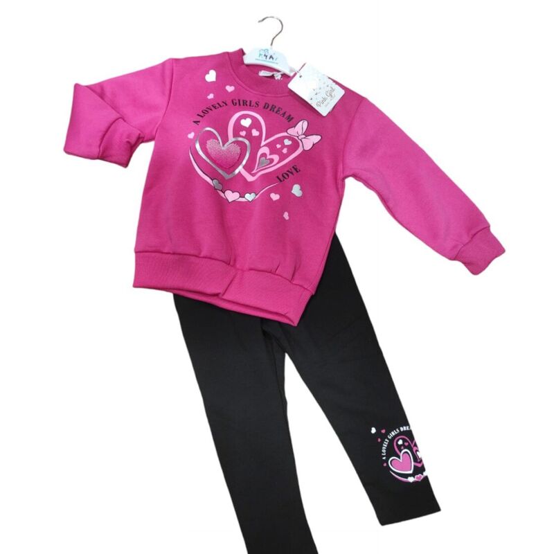 7870 Conjunto niña afelpado Garvel. ROPA PARA BEBES ,PREMAMA Y COLEGIAL - DE 0 5 AÑOS INVIERNO NIÑA deportiva . TALLAS 4 años. 