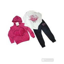7875 Conjunto de 3P niña  Garvel. ROPA PARA BEBES ,PREMAMA Y COLEGIAL - DE 0 5 AÑOS INVIERNO NIÑA deportiva . TALLAS 4 años. 