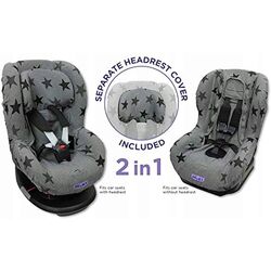 DO1426826 DOOKY - Grupo 1 Funda - Grey Stars. SILLAS DE AUTO PARA BEBE - Accesorios . Color GRIS . 