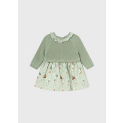 2886 VESTIDO TRICOT COMBINADO MAYORAL. ROPA PARA BEBES ,PREMAMA Y COLEGIAL - DE 0 5 AÑOS INVIERNO Vestidos . TALLAS 3 meses. 