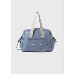 19500 BOLSO LETRAS MAYORAL. COCHECITOS-CARRICOCHES PARA BEBE SACOS Y TEXTILES BOLSOS ,TALEGAS MALETAS . Color 916 azul. 