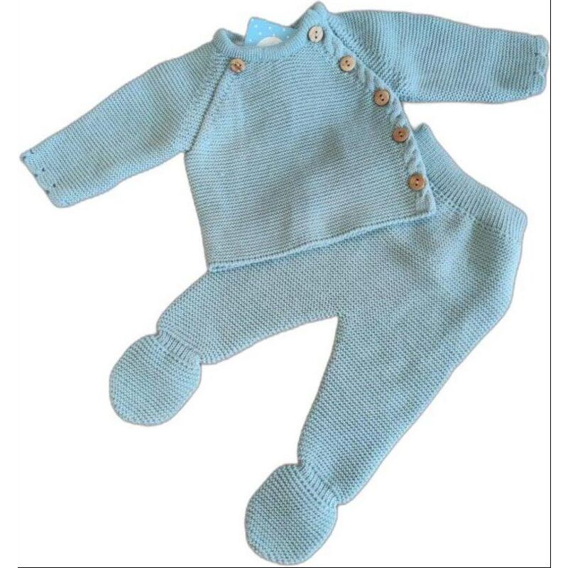 3024VE-344 CONJUNTO 2/P POLAINA FAM. CRUZADO VERDE SARDÓN. ROPA PARA BEBES ,PREMAMA Y COLEGIAL - DE 0 5 AÑOS INVIERNO Conjuntos