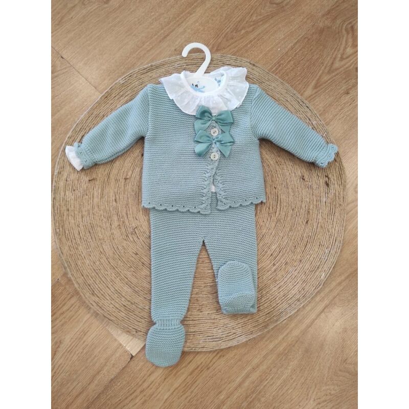 024 VE 378 CONJUNTO 3 PIEZAS POLAINA MODELO SOFIA VERDE SARDÓN. ROPA PARA BEBES ,PREMAMA Y COLEGIAL - DE 0 5 AÑOS INVIERNO