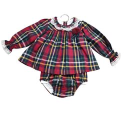 24667 JESUSITO BRAGA TELA CUADROS JULIANA. ROPA PARA BEBES ,PREMAMA Y COLEGIAL - DE 0 5 AÑOS INVIERNO NIÑA Vestidos . TALLAS 6