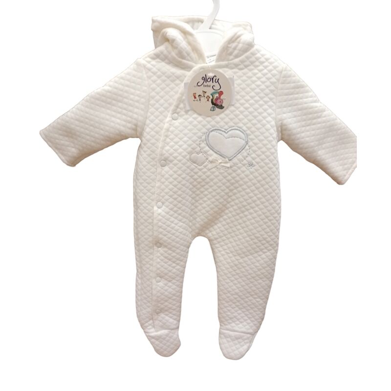 23252 BUZO DE TELA  GLORY. ROPA PARA BEBES ,PREMAMA Y COLEGIAL - DE 0 5 AÑOS INVIERNO Peleles Abrigo . Color Beige. TALLAS 6