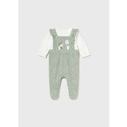 2604 PELELE PETO MAYORAL. ROPA PARA BEBES ,PREMAMA Y COLEGIAL - DE 0 5 AÑOS INVIERNO Peleles . Color Verde. TALLAS 1M. 