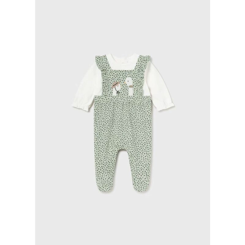 2604 PELELE PETO MAYORAL. ROPA PARA BEBES ,PREMAMA Y COLEGIAL - DE 0 5 AÑOS INVIERNO Peleles . Color Verde. TALLAS 1M. 